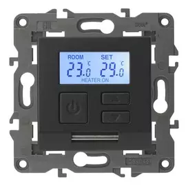 Терморегулятор универсальный для теплого пола (антрацит) Elegance Эра 14-4111-05 (Б0034379)