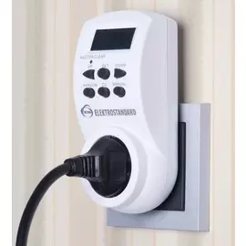 TMH-E-4 16A x1 IP20 Белый Розетка с заземлением и таймером Elektrostandard 1 гнездо 4690389032417 (a026137)