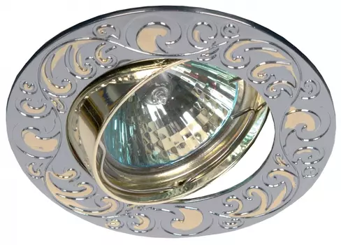 Точечный встраиваемый литой поворотный светильник Эра KL26 А CH/G C0043720