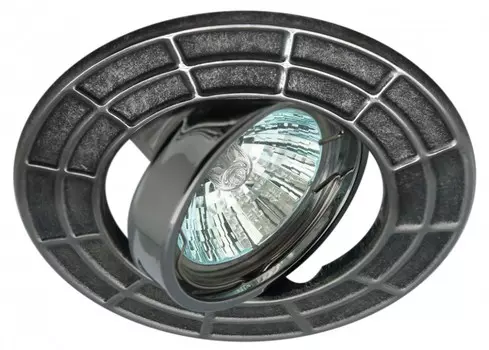 Точечный встраиваемый поворотный штампованный светильник Эра ST7A CH/SS Б0036493