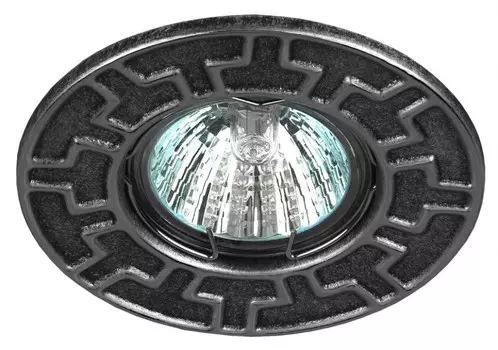 Точечный встраиваемый штампованный светильник Эра ST5 CH/BK Б0036485