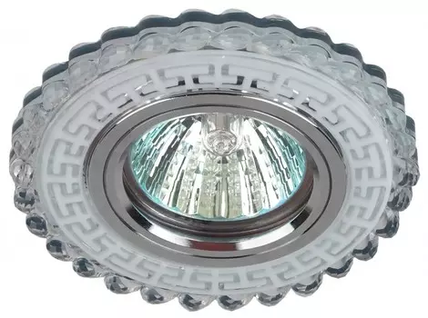 Точечный встраиваемый светильник cо светодиодной подсветкой Эра DK LD35 SL/WH Б0036503