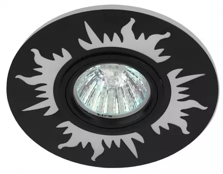 Встраиваемый светильник c LED подсветкой Эра DK LD30 BK (Б0036498)