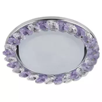 Точечный встраиваемый светильник под лампу Gx53 Эра DK85 CH/WH+PU Б0020574