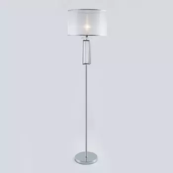 Торшер хромированный с абажуром Евросвет 01079/1 хром a046350