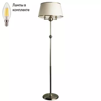 Торшер с лампочками Arte lamp A3579PN-3AB+Lamps