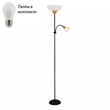 Торшер с лампочками Arte lamp A9569PN-2BK+Lamps