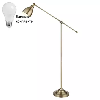Торшер с лампочкой Arte lamp A2054PN-1AB+Lamps
