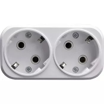 Тройник сетевой 2-местный с/з 250V, 16A (белый) Stekker ADP16-12-20 39023