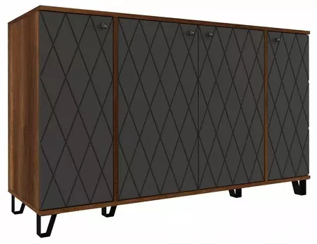 Тумба Римини ВКДП Римини ПМ-375.05 Комод, Графит софт/Дуб Каньон темный