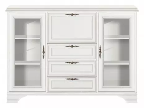 Тумба-витрина Кентаки KOM 2W3S1B BlackRedWhite 00011102, KOM 2W3S1B