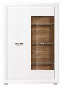 Тумба-витрина Мальта B136-REG1W1D BlackRedWhite 70002599, B136-REG1W1D