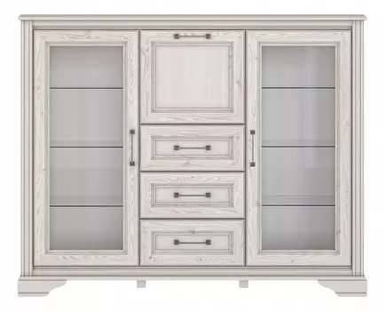 Тумба-витрина Стилиус B169-KOM2W1B3S BlackRedWhite УТ-70005280