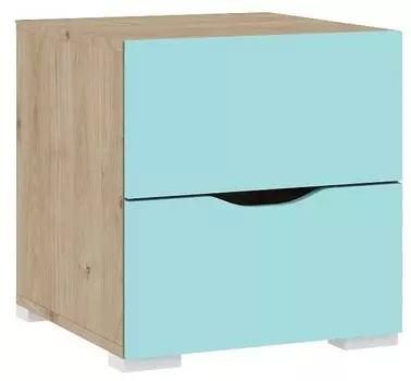 Тумбочка Калейдоскоп ПМ-332.03 ВКДП Калейдоскоп ПМ-332.03 Тумба прикроватная, Бирюза/Гикори Джексон