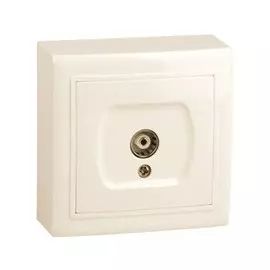 TV розетка одноместная (кремовый) Volsten Solar V01-32-T11-S (9863)