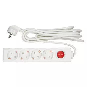 Удлинитель с заземлением, выключателем, 4 гн., шнур 3 м. Uniel Standart S-GCD4-3B (2927)