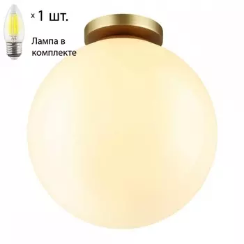 Уличный настенно-потолочный светильник Odeon Light Bosco с лампочкой 4249/1C+Lamps E27 Свеча