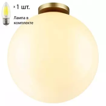 Уличный настенно-потолочный светильник Odeon Light Bosco с лампочкой 4250/1C+Lamps E27 Свеча