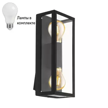 Уличный настенный светильник с лампочками Eglo 98273+Lamps
