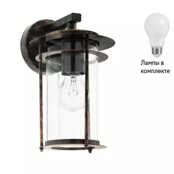 Уличный настенный светильник с лампочкой Eglo 96241+Lamps