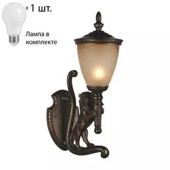 Уличный настенный светильник с лампочкой Favourite Guards 1337-1W+Lamps А60