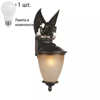 Уличный настенный светильник с лампочкой Favourite Guards 1338-1W+Lamps А60