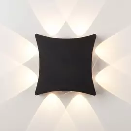 Уличный настенный светодиодный светильник Elektrostandard 1631 TECHNO LED Чёрный (a051823)