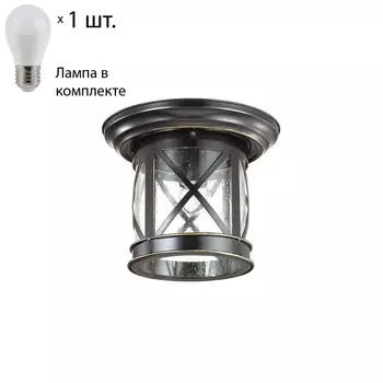 Уличный потолочный светильник с лампочкой, комплект от Lustrof. №105225-622798