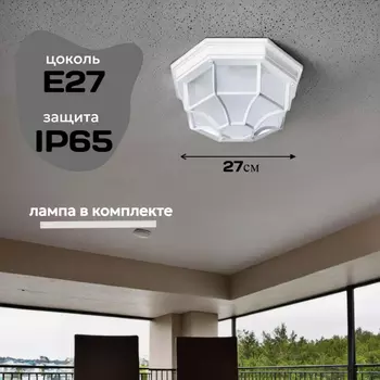 Уличный потолочный светильник с лампочкой от Lustrof 762850-752008