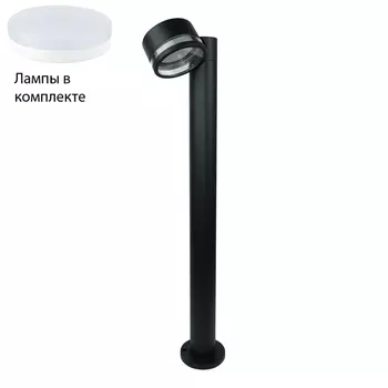 Уличный светильник с лампочкой Arte lamp A1910PA-1BK+Lamps