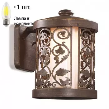 Уличный светильник с лампочкой Odeon Light Lagra 2286/1W+Lamps Е27 Свеча