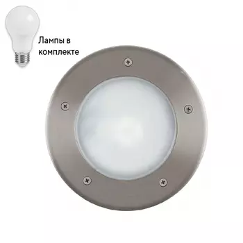 Уличный встраиваемый в дорогу светильник с лампочкой Eglo 86189+Lamps