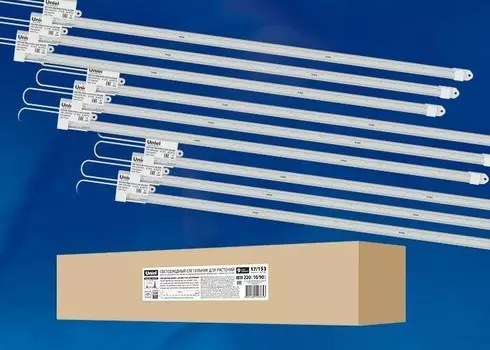 ULY-P90-10W/SPFR/K IP65 AC220V Clear KIT09 Светодиодный светильник для растений Uniel (UL-00003852)