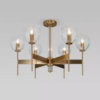 Умная люстра на штанге с управлением Wi-Fi Eurosvet 60130/6 латунь Smart (a060131)