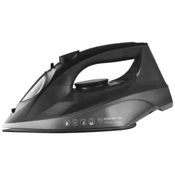 Утюг POLARIS PIR 2430K, 2400 Вт, керамическое покрытие, самоочистка, антикапля, антинакипь, черный, 57591 (456746)