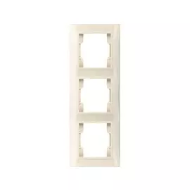 Вертикальная трехместная рамка (кремовый) Volsten Violet V01-22-A32-M (9977)