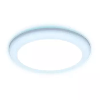 Встраиваемый cветодиодный светильник с регулируемым крепежом и подсветкой Ambrella light Downlight DCR312