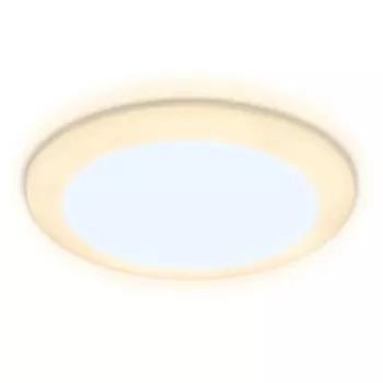 Встраиваемый cветодиодный светильник с регулируемым крепежом и подсветкой Ambrella light Downlight DCR303