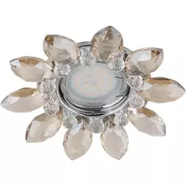 Встраиваемый светильник Fametto Peonia DLS-P112 GU5.3 CHROME-COGNAC+CLEAR 10542