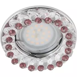 Встраиваемый светильник Fametto Peonia DLS-P115 GU5.3 CHROME-CLEAR+PURPLE 10549