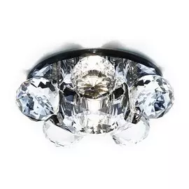 Встраиваемый светильник Glass Ambrella light D1055 BK/CL