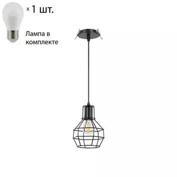 Встраиваемый светильник Novotech Zelle с лампочкой 370424+Lamps E27 P45