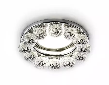 Встраиваемый светильник с хрусталем Ceiling Ambrella light K203 CL/CH