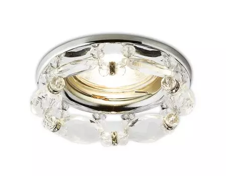 Встраиваемый светильник с хрусталем Ceiling Ambrella light K212 CL/CH