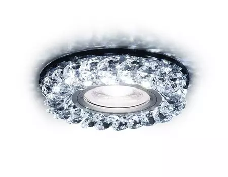Встраиваемый светильник с LED подсветкой Ambrella light Compo spot S257 BK