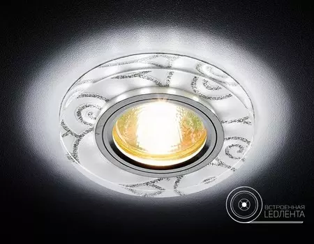Встраиваемый светильник с LED подсветкой Ambrella light Crystal Spot S231 W/CH/M