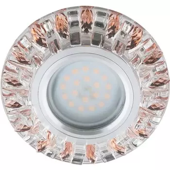 Встраиваемый светильник с LED подсветкой Fametto Luciole DLS-L121 GU5.3 CHROME-CLEAR+BRONZE (UL-00000368)