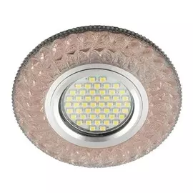 Встраиваемый светильник с LED подсветкой Fametto Luciole DLS-L144 Gu5.3 Glassy/Light Tea (UL-00003889)