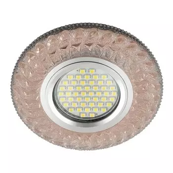 Встраиваемый светильник с LED подсветкой Fametto Luciole DLS-L144 Gu5.3 Glassy/Light Tea (UL-00003889)