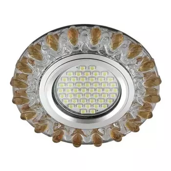 Встраиваемый светильник с LED подсветкой Fametto Luciole DLS-L148 Gu5.3 Glassy/Tea (UL-00003901)